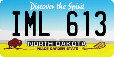 ND license plate IML613