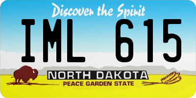 ND license plate IML615