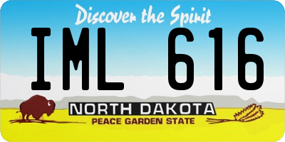 ND license plate IML616