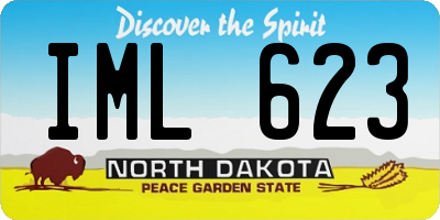 ND license plate IML623