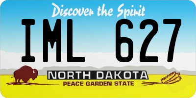 ND license plate IML627