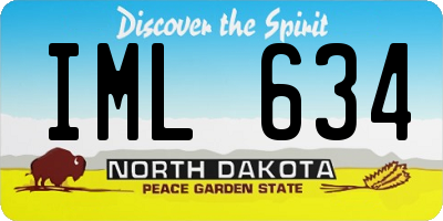 ND license plate IML634