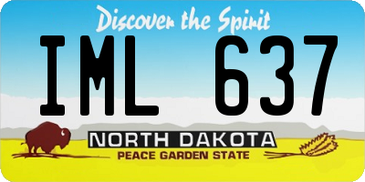 ND license plate IML637