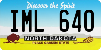 ND license plate IML640