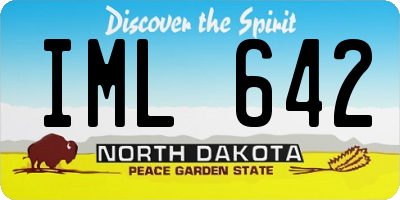 ND license plate IML642