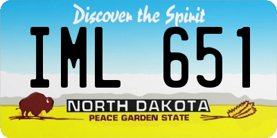 ND license plate IML651