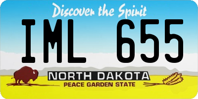 ND license plate IML655