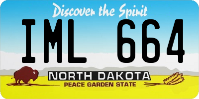 ND license plate IML664