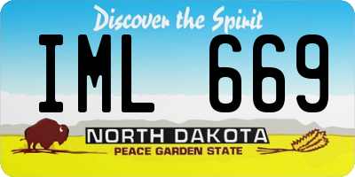 ND license plate IML669