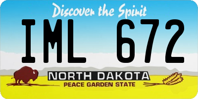 ND license plate IML672