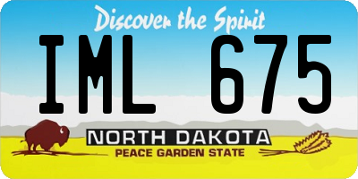 ND license plate IML675