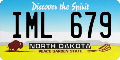 ND license plate IML679