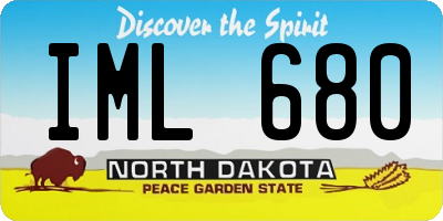 ND license plate IML680