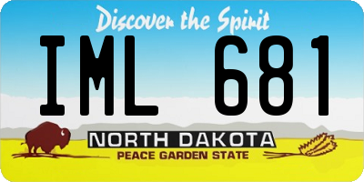 ND license plate IML681