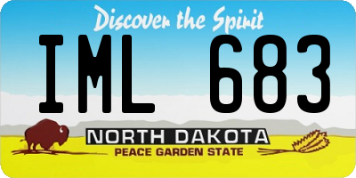 ND license plate IML683