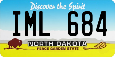 ND license plate IML684