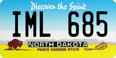 ND license plate IML685