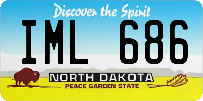 ND license plate IML686