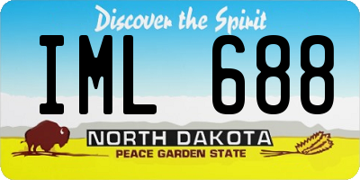 ND license plate IML688