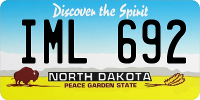 ND license plate IML692