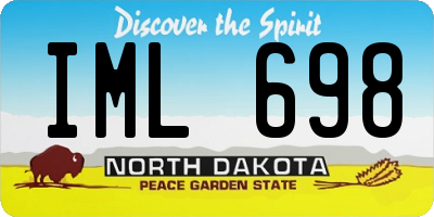 ND license plate IML698