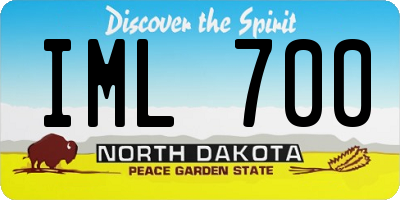 ND license plate IML700