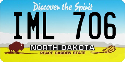 ND license plate IML706