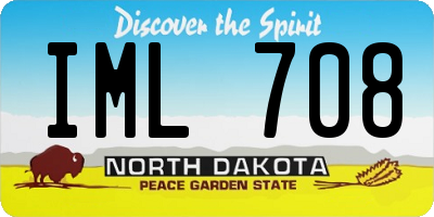 ND license plate IML708