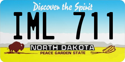 ND license plate IML711