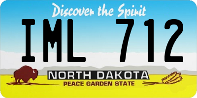 ND license plate IML712