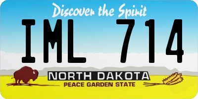 ND license plate IML714
