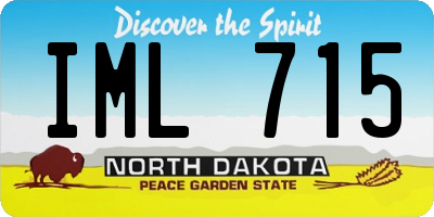 ND license plate IML715