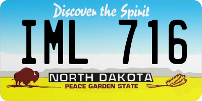 ND license plate IML716