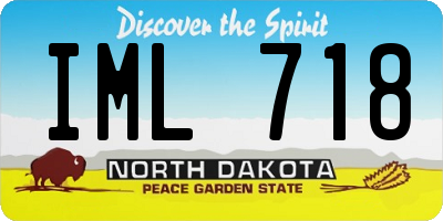 ND license plate IML718