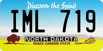 ND license plate IML719