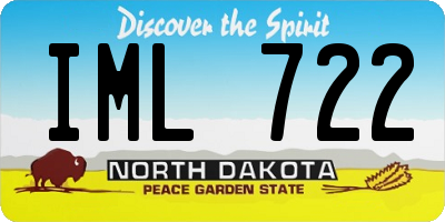 ND license plate IML722