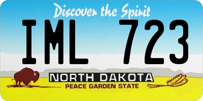 ND license plate IML723