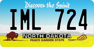 ND license plate IML724