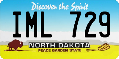 ND license plate IML729
