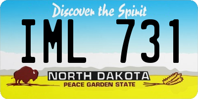 ND license plate IML731