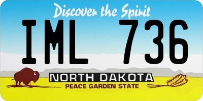 ND license plate IML736