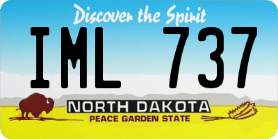ND license plate IML737
