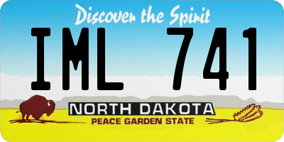 ND license plate IML741