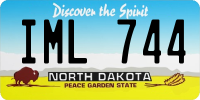 ND license plate IML744
