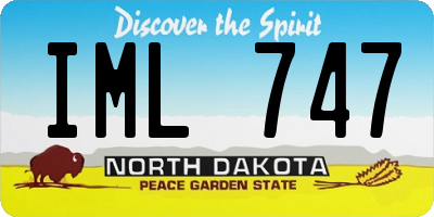 ND license plate IML747