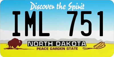 ND license plate IML751