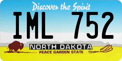 ND license plate IML752