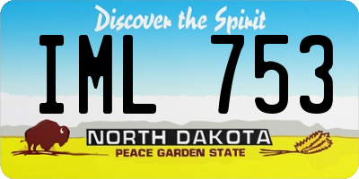 ND license plate IML753