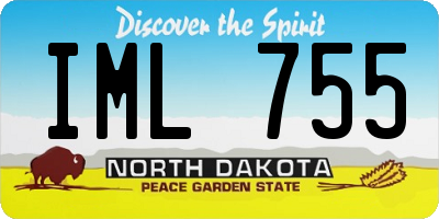 ND license plate IML755