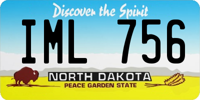 ND license plate IML756